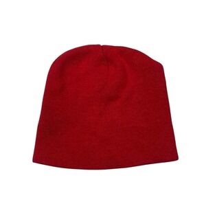 Red Knit‎ Beanie – Classic Minimalist Winter Hat Unisex Streetwear One Size